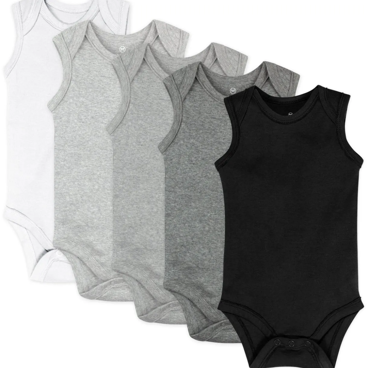 5-Pack Organic Cotton Sleeveless Bodysuits