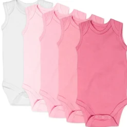 5-Pack Organic Cotton Sleeveless Bodysuits