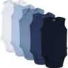 5-Pack Organic Cotton Sleeveless Bodysuits