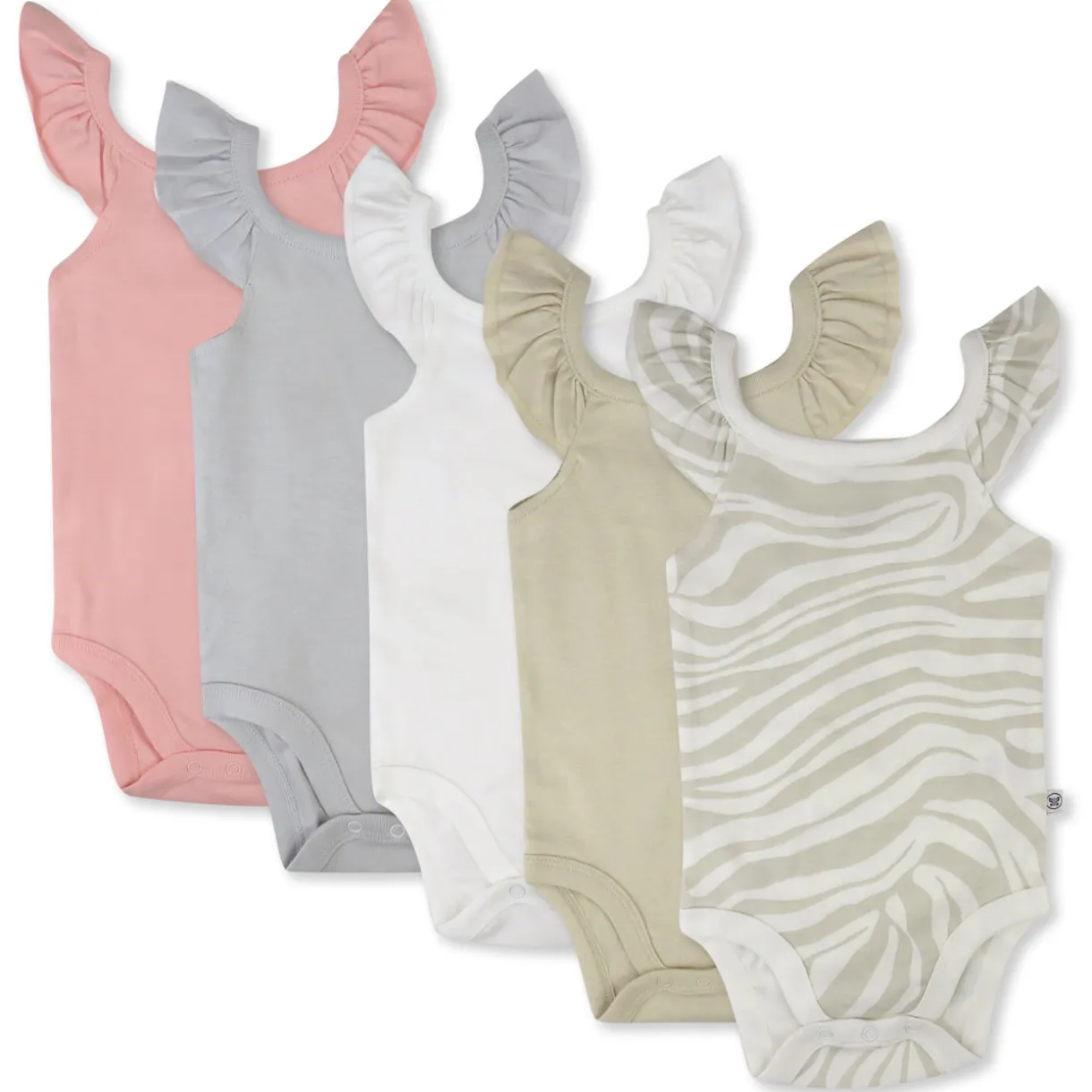 5-Pack Organic Cotton Sleeveless Bodysuits