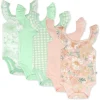 5-Pack Organic Cotton Sleeveless Bodysuits