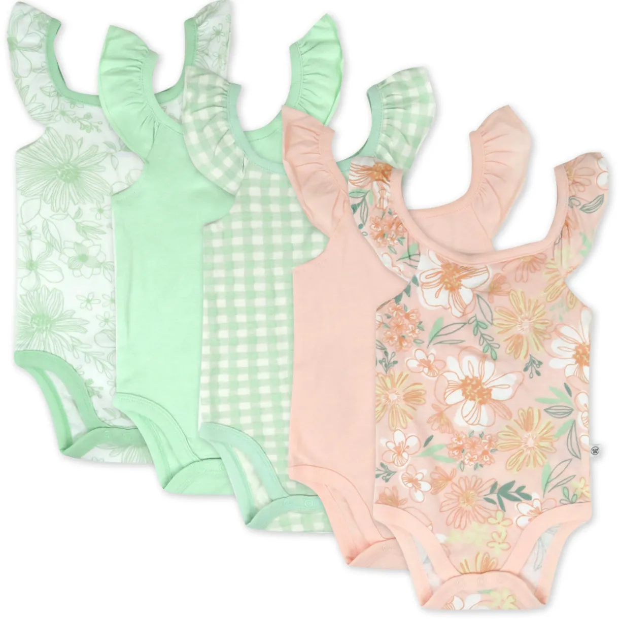 5-Pack Organic Cotton Sleeveless Bodysuits