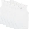5-Pack Organic Cotton Sleeveless Muscle T-Shirts
