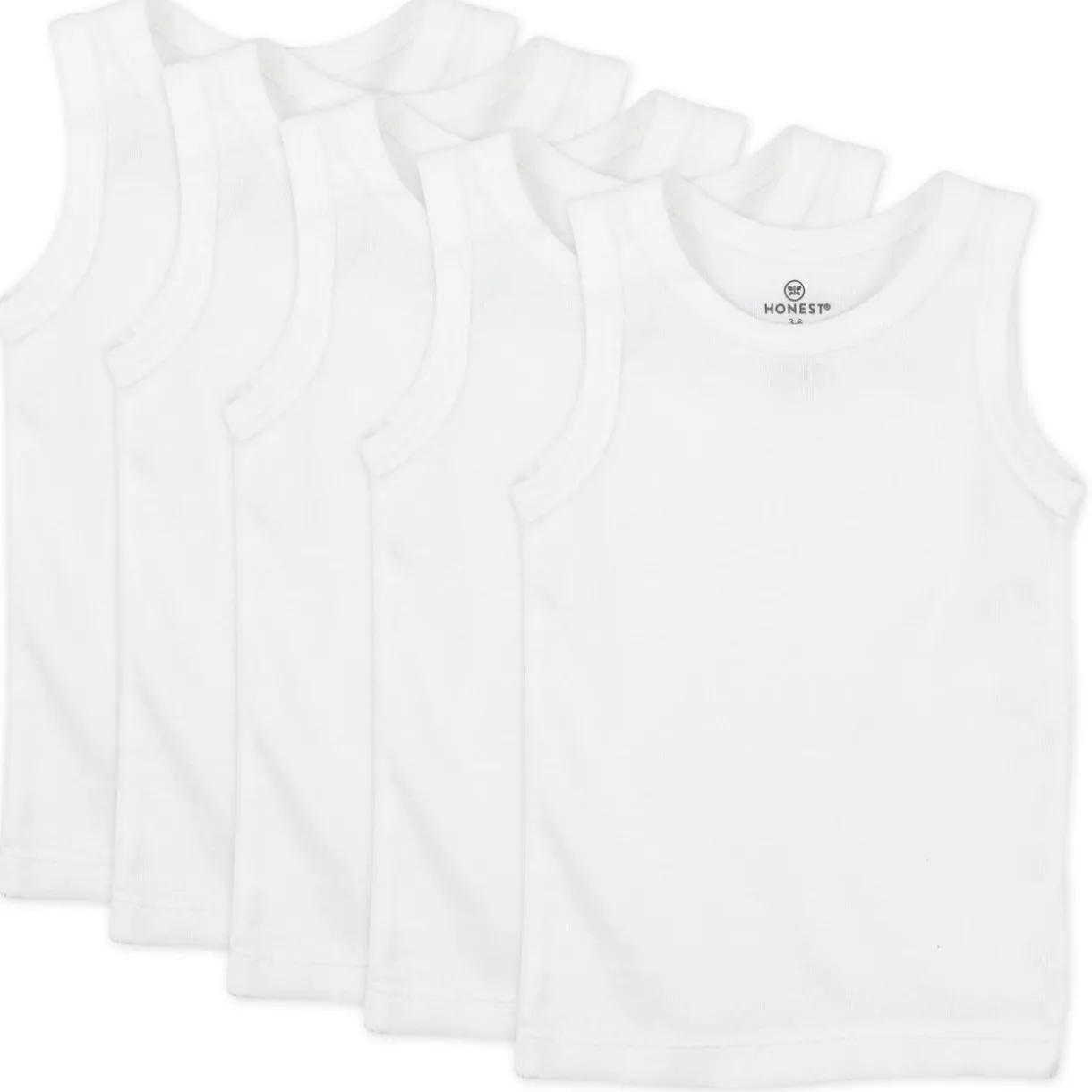 5-Pack Organic Cotton Sleeveless Muscle T-Shirts