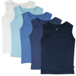 5-Pack Organic Cotton Sleeveless Muscle T-Shirts