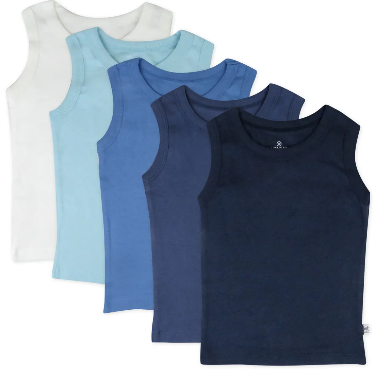 5-Pack Organic Cotton Sleeveless Muscle T-Shirts