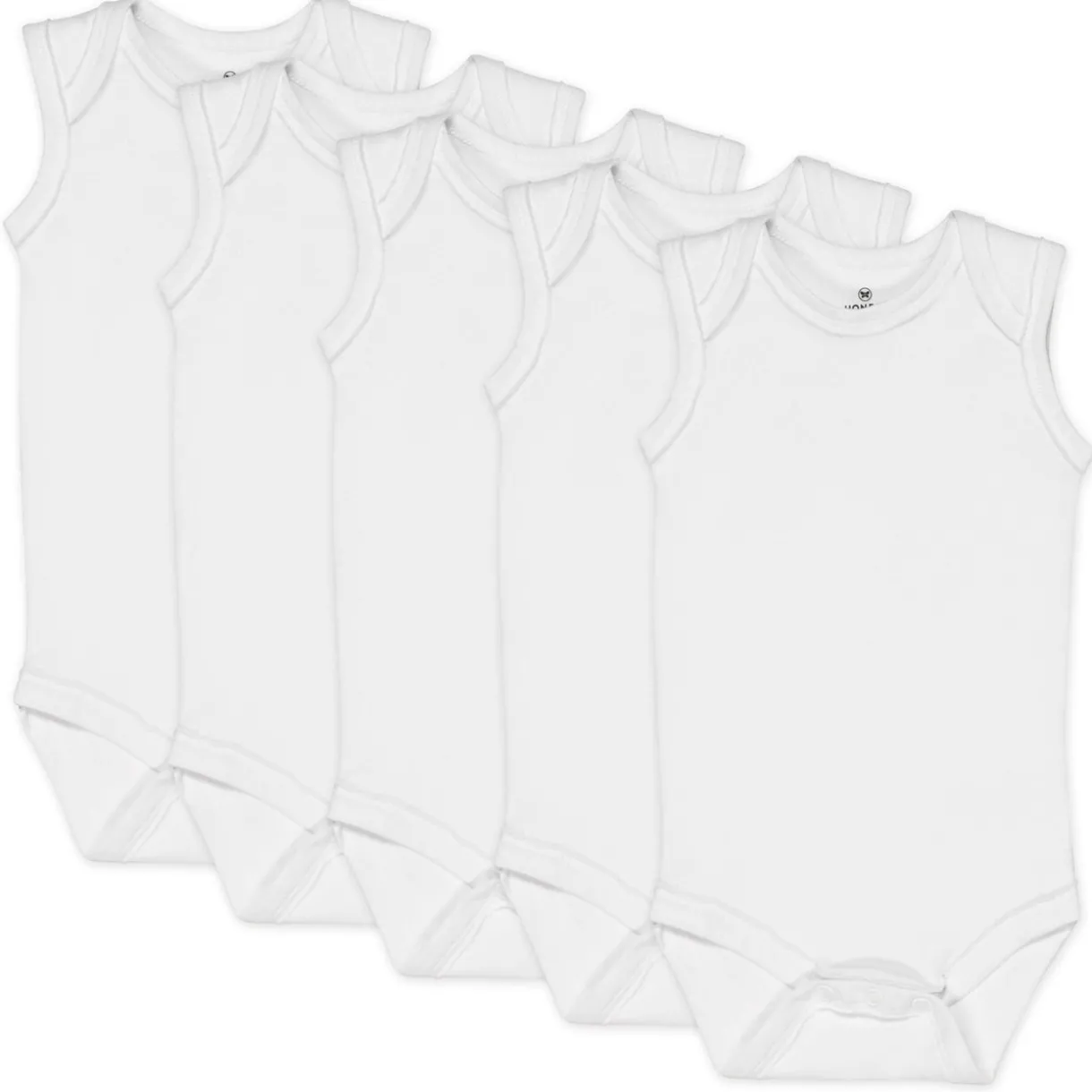 5-Pack Organic Cotton Sleeveless Bodysuits