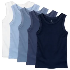 5-Pack Organic Cotton Sleeveless Muscle T-Shirts