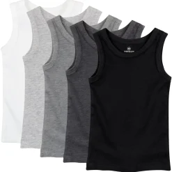 5-Pack Organic Cotton Sleeveless Muscle T-Shirts
