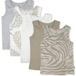 5-Pack Organic Cotton Sleeveless Muscle T-Shirts