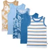 5-Pack Organic Cotton Sleeveless Muscle T-Shirts