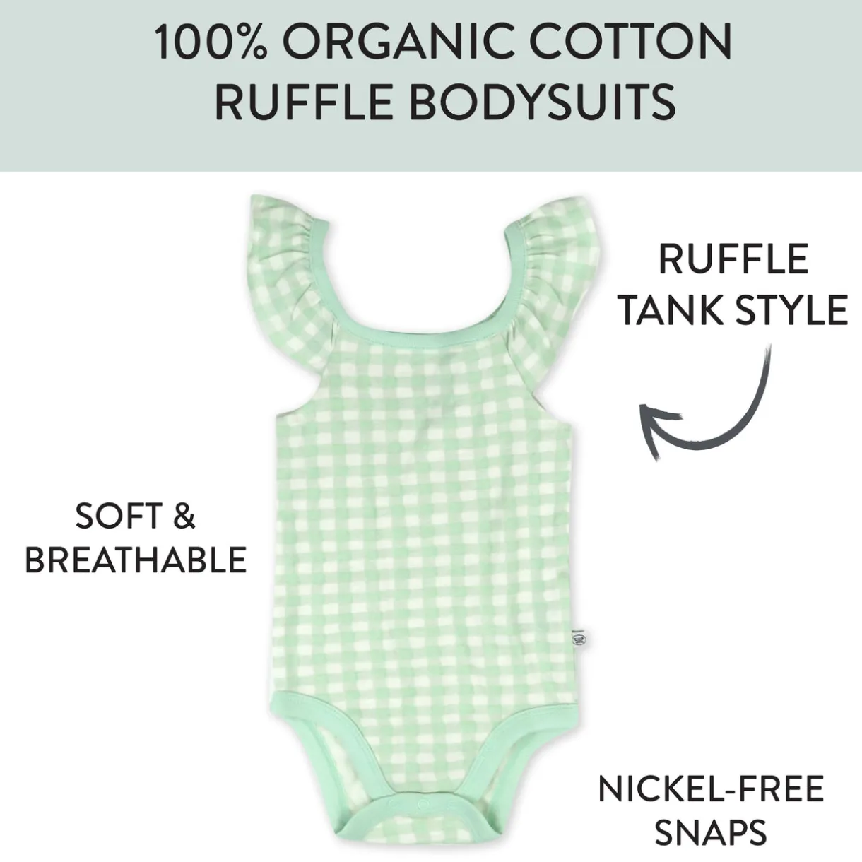 5-Pack Organic Cotton Sleeveless Bodysuits