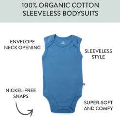 5-Pack Organic Cotton Sleeveless Bodysuits