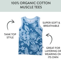 5-Pack Organic Cotton Sleeveless Muscle T-Shirts