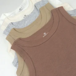 5-Pack Organic Cotton Sleeveless Muscle T-Shirts