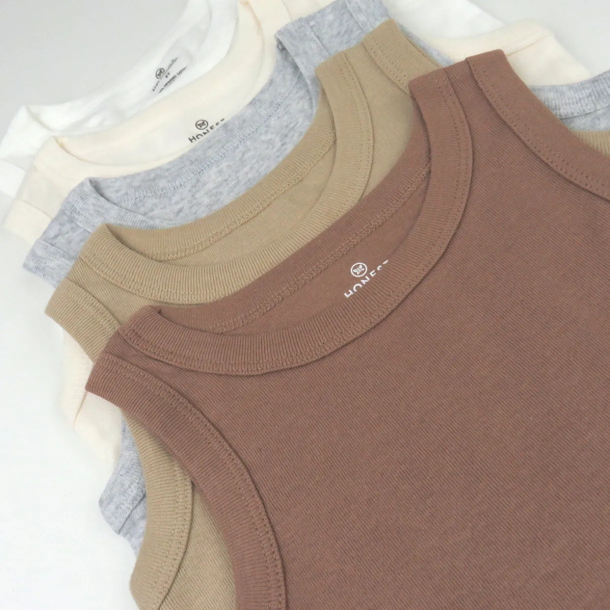 5-Pack Organic Cotton Sleeveless Muscle T-Shirts