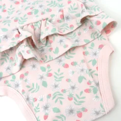3-Pack Organic Cotton Sleeveless Bodysuit with Ruffles