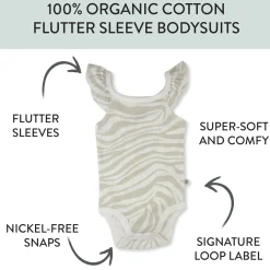 5-Pack Organic Cotton Sleeveless Bodysuits