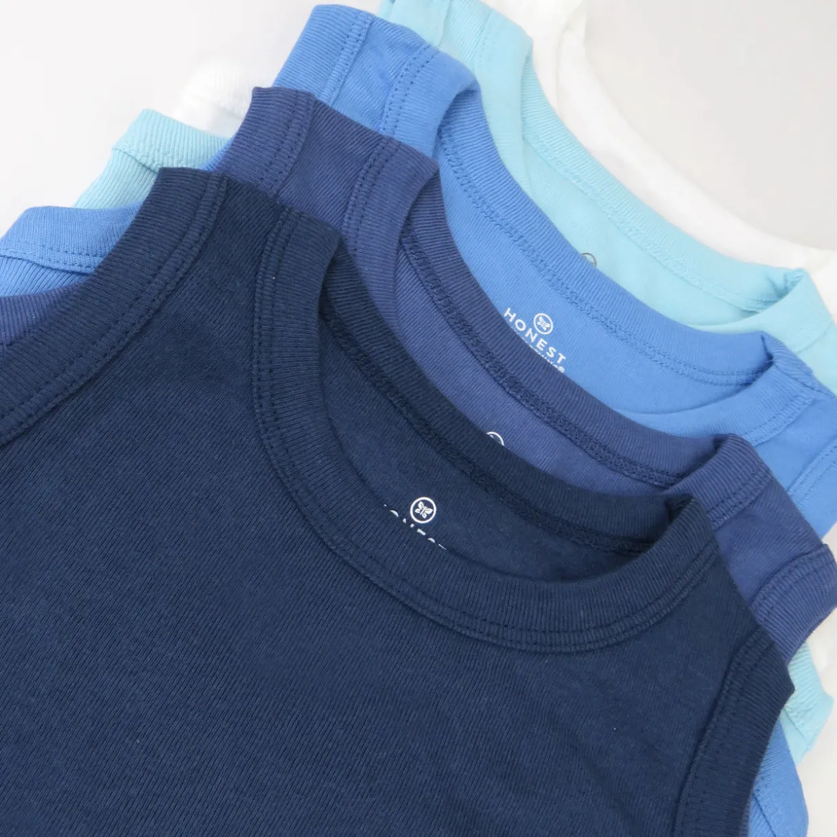 5-Pack Organic Cotton Sleeveless Muscle T-Shirts