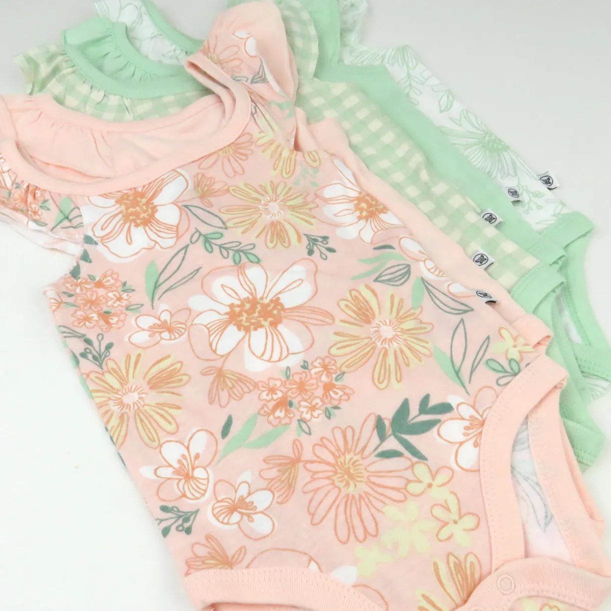 5-Pack Organic Cotton Sleeveless Bodysuits