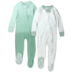 2-Pack Organic Cotton Snug-Fit Footed Pajamas