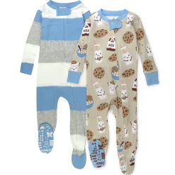 2-Pack Organic Cotton Snug-Fit Footed Pajama