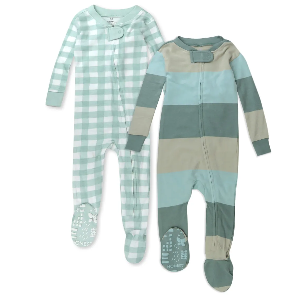 2-Pack Organic Cotton Snug-Fit Footed Pajamas