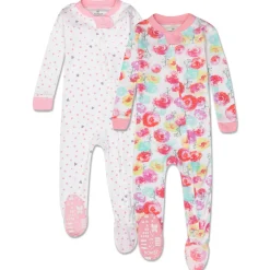 2-Pack Organic Cotton Snug-Fit Footed Pajamas