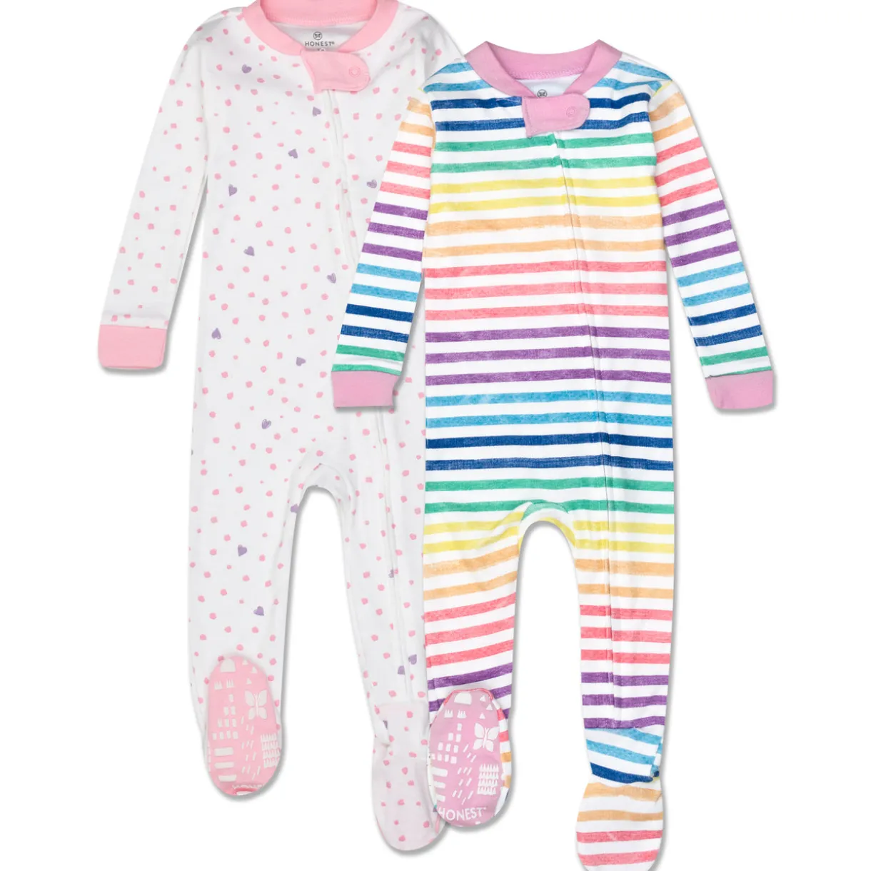 2-Pack Organic Cotton Snug-Fit Footed Pajamas