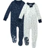 2-Pack Organic Cotton Snug-Fit Footed Pajamas
