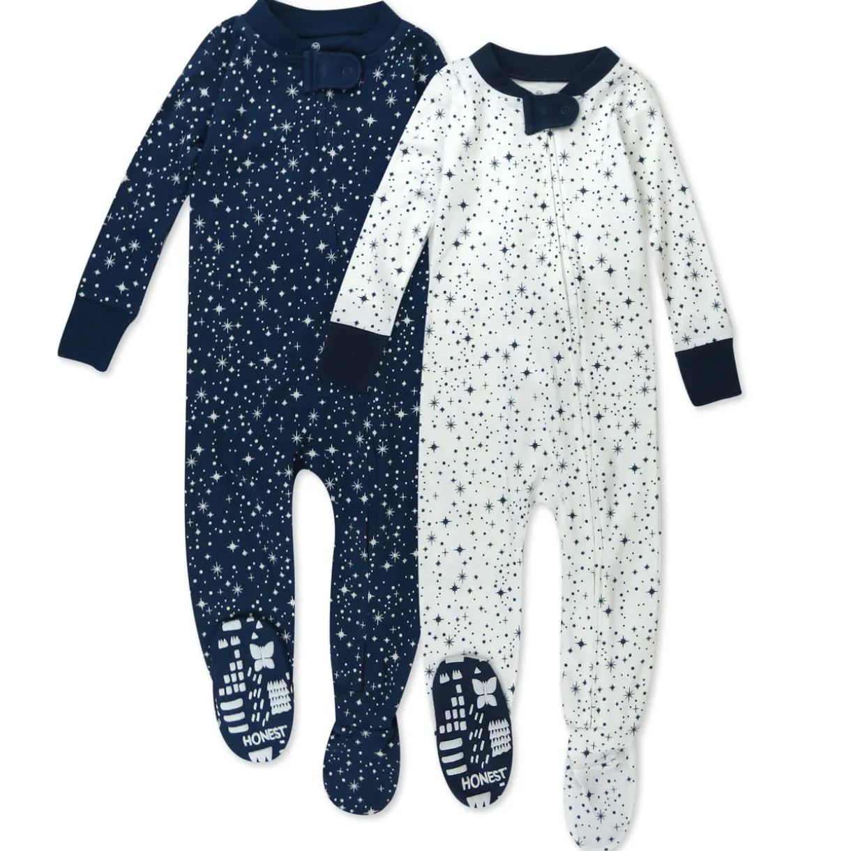 2-Pack Organic Cotton Snug-Fit Footed Pajamas