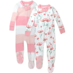2-Pack Organic Cotton Snug-Fit Footed Pajamas