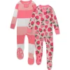 2-Pack Organic Cotton Snug-Fit Footed Pajamas