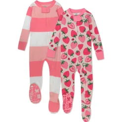 2-Pack Organic Cotton Snug-Fit Footed Pajamas