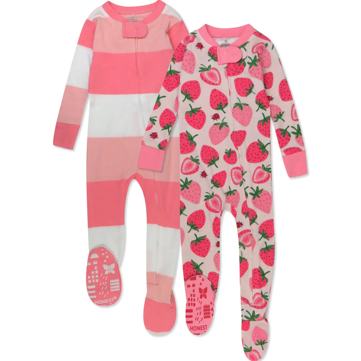 2-Pack Organic Cotton Snug-Fit Footed Pajamas