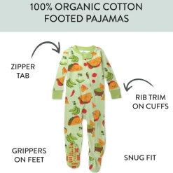 2-Pack Organic Cotton Snug-Fit Footed Pajama