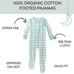 2-Pack Organic Cotton Snug-Fit Footed Pajamas