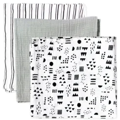 3-Pack Organic Cotton Swaddle Blankets