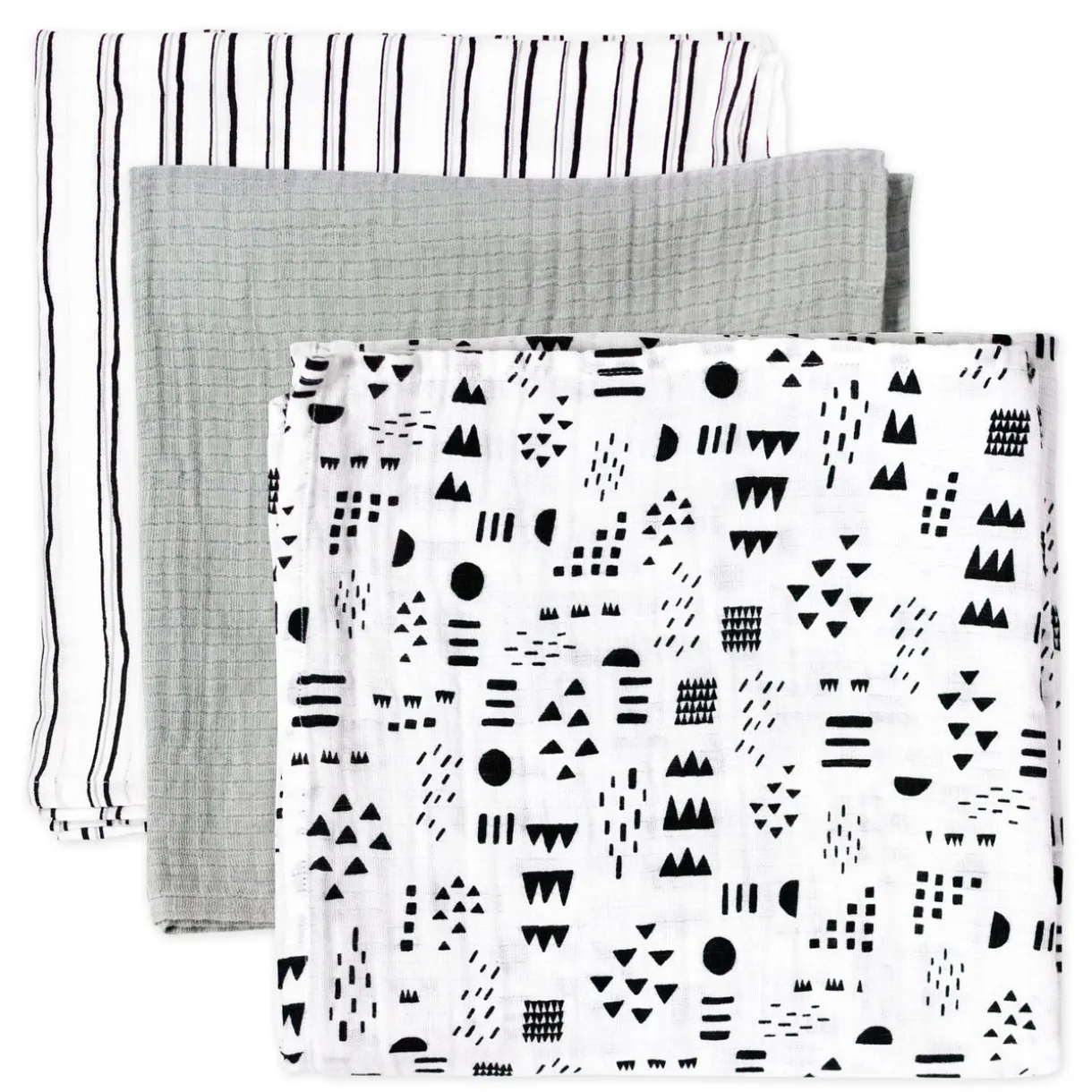 3-Pack Organic Cotton Swaddle Blankets