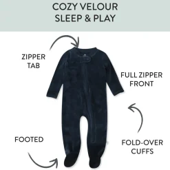 2-Pack Organic Cotton Velour Sleep & Plays
