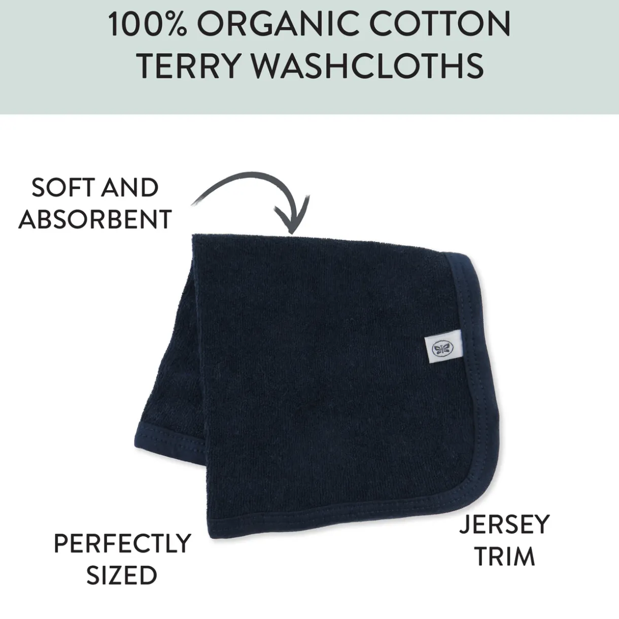 5-Pack Organic Cotton Washcloths
