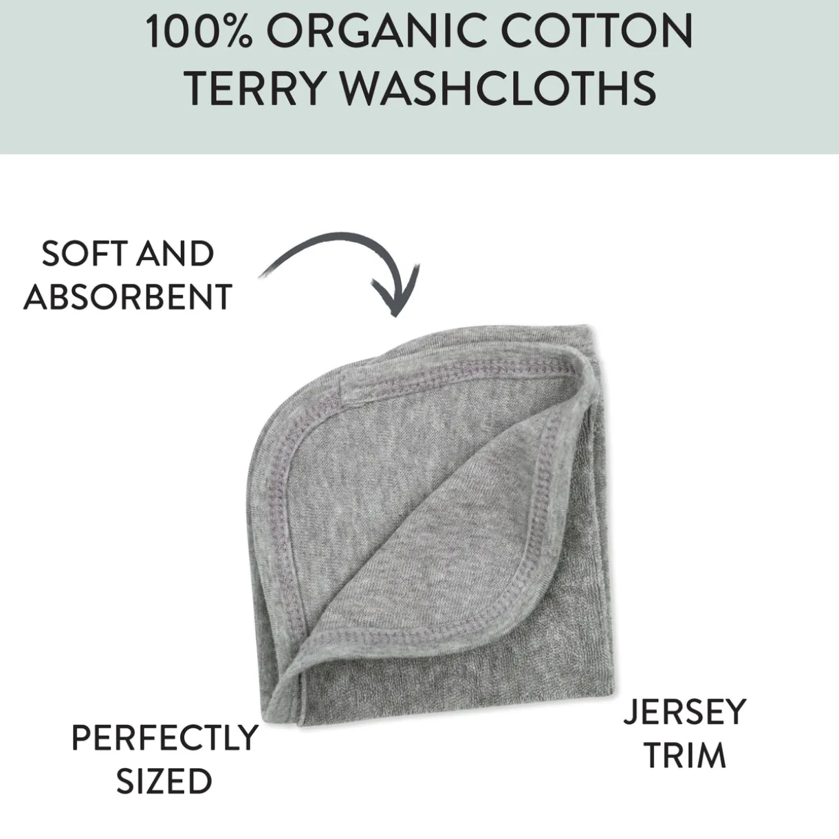 5-Pack Organic Cotton Washcloths