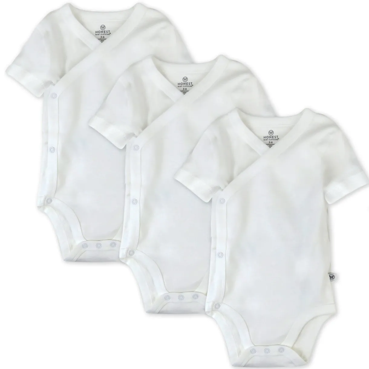 3 Pack Short Sleeve Side Snap Bodysuits