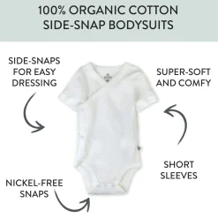3 Pack Short Sleeve Side Snap Bodysuits
