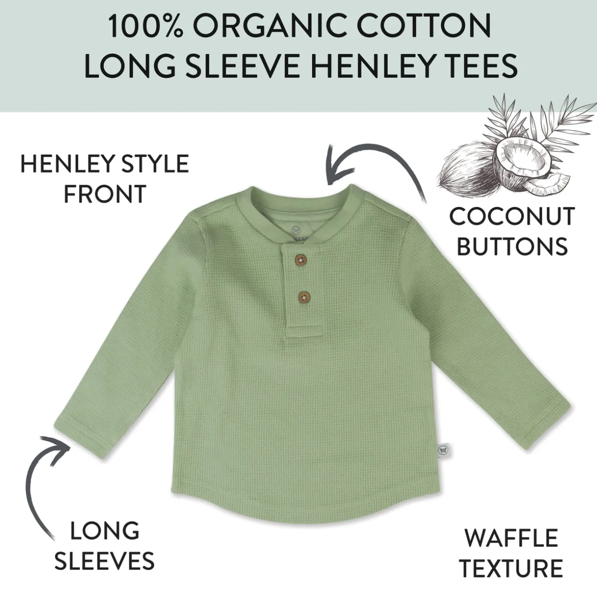 5-Pack Waffle Henley