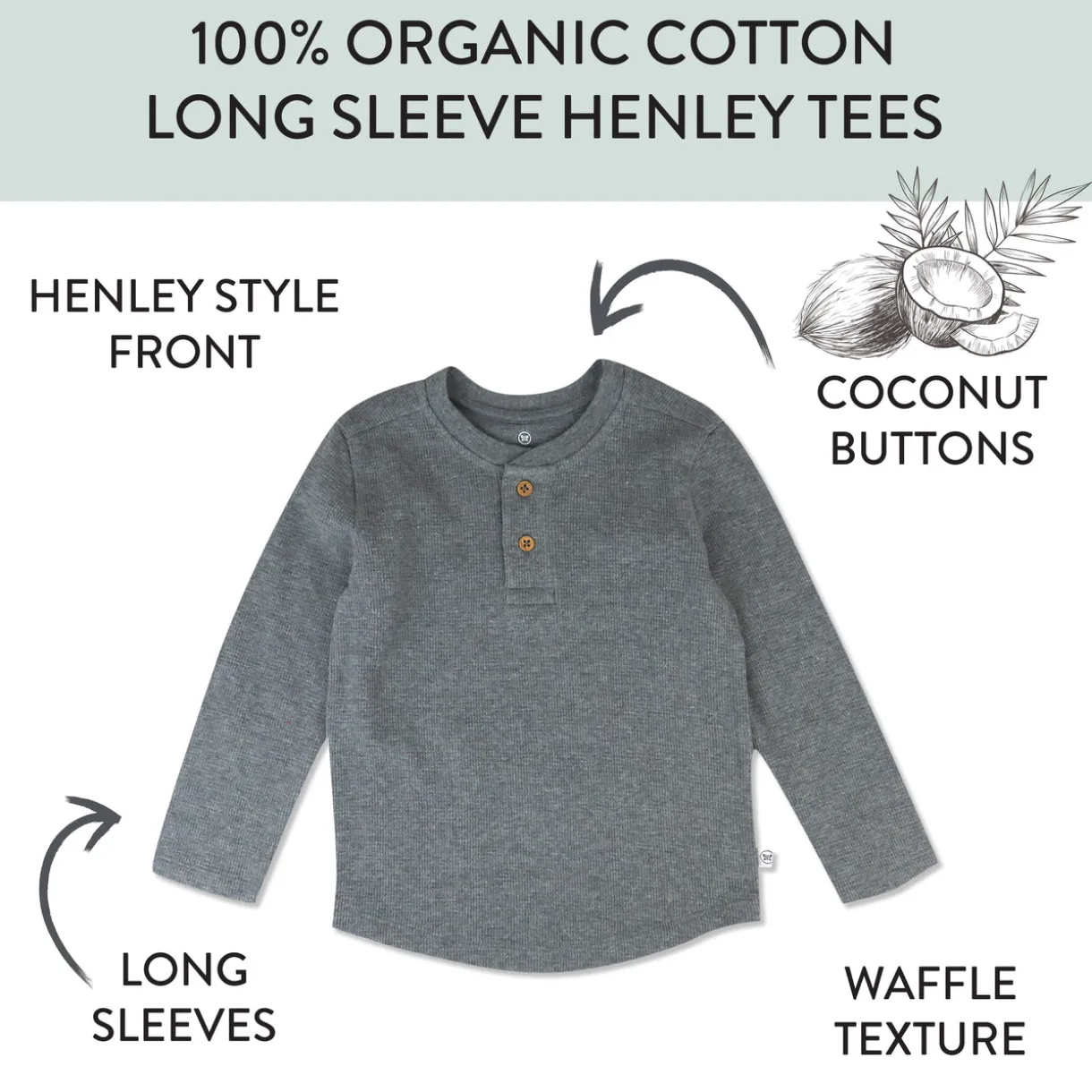 5-Pack Waffle Henley