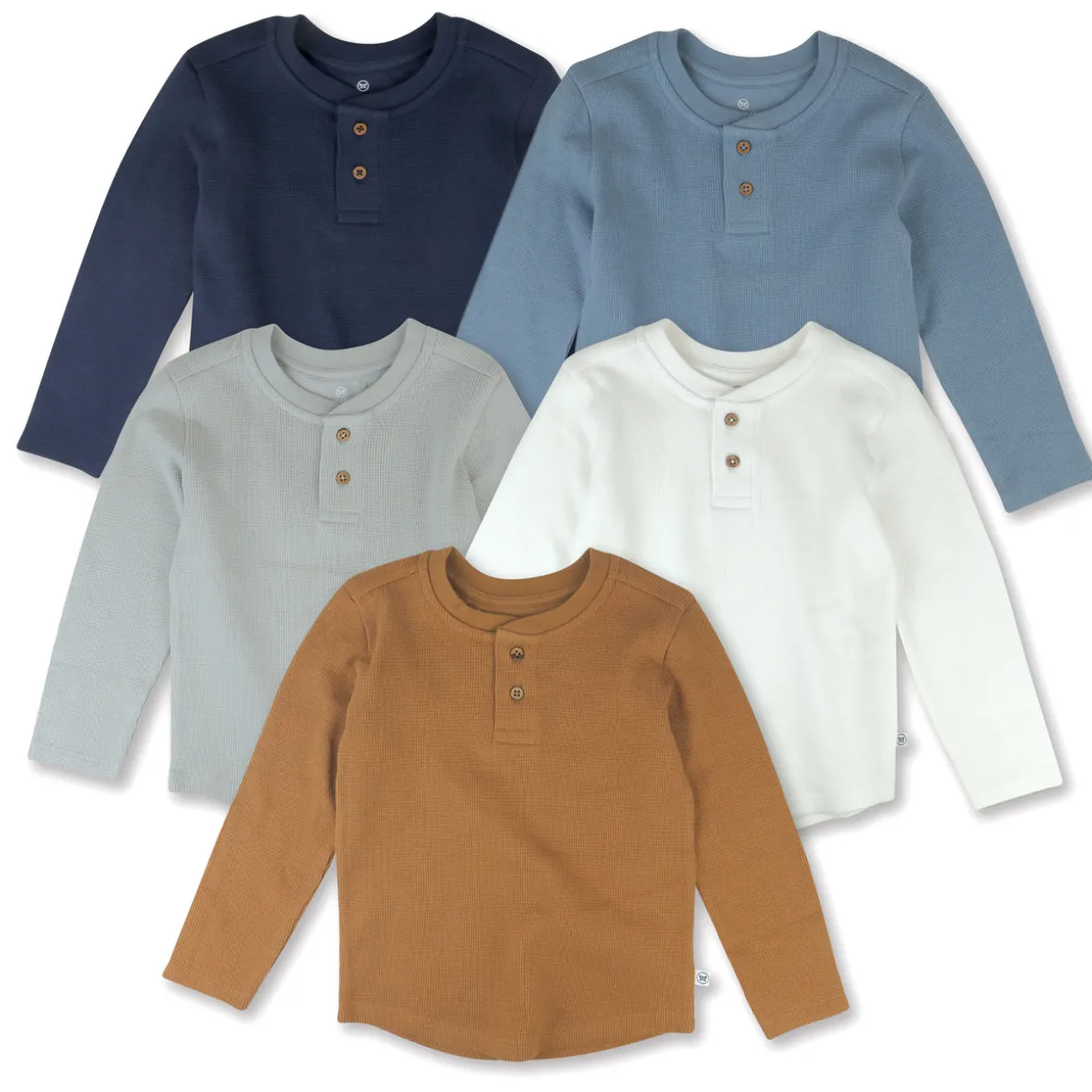 5-Pack Waffle Henley