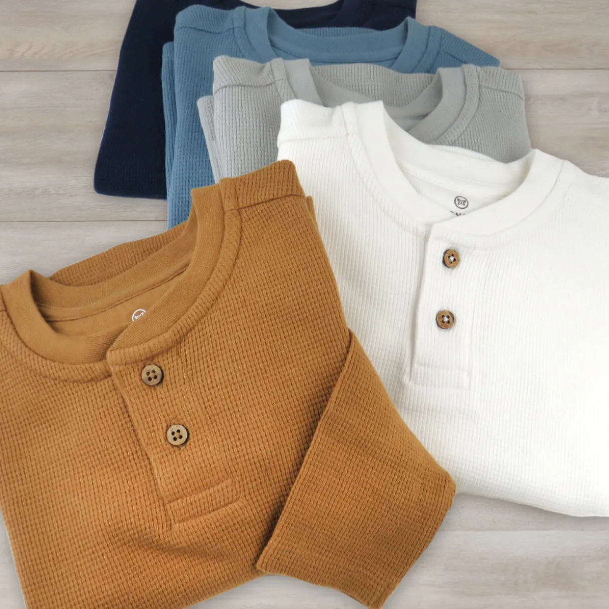 5-Pack Waffle Henley