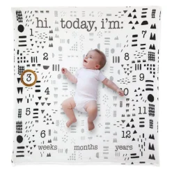 PICTURE-PERFECT Organic Cotton Muslin Milestone Blanket Gift Set