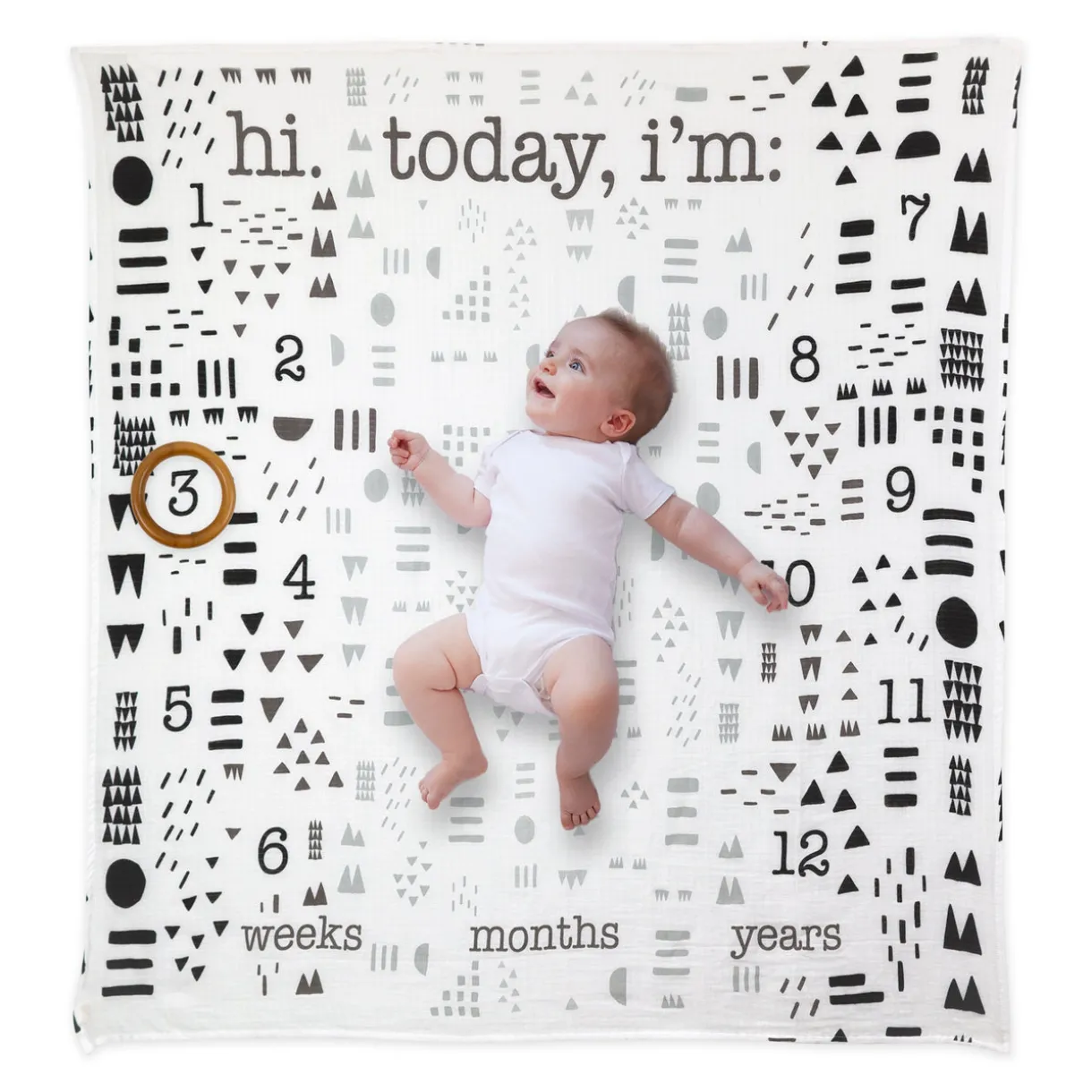 PICTURE-PERFECT Organic Cotton Muslin Milestone Blanket Gift Set